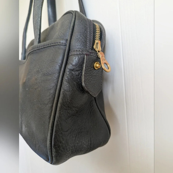 Dooney & Bourke Norwalk Shoulder Bag in Black Glove Tanned Leather Vintage - Picture 4 of 12